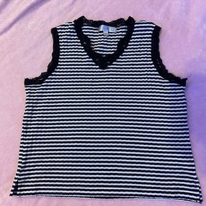 Black and White Striped Tank Top